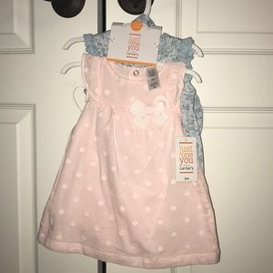 NWT baby girl dress/romper set